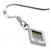 Mother of Pearl Rhombus Shape Silver Earrings, e403h